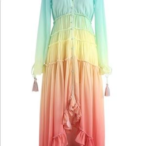 Chicwish Rainbow Dress Size L